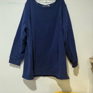 Vintage Navy Blue Long Sleeve Sweatshirt